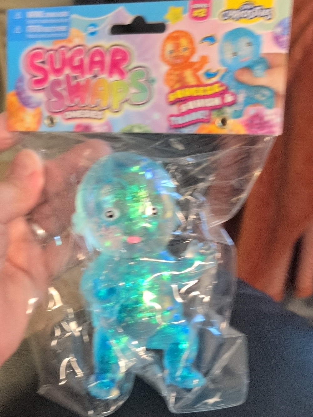 Blue Glitter Squishy Toy - Kids Sugar Swap